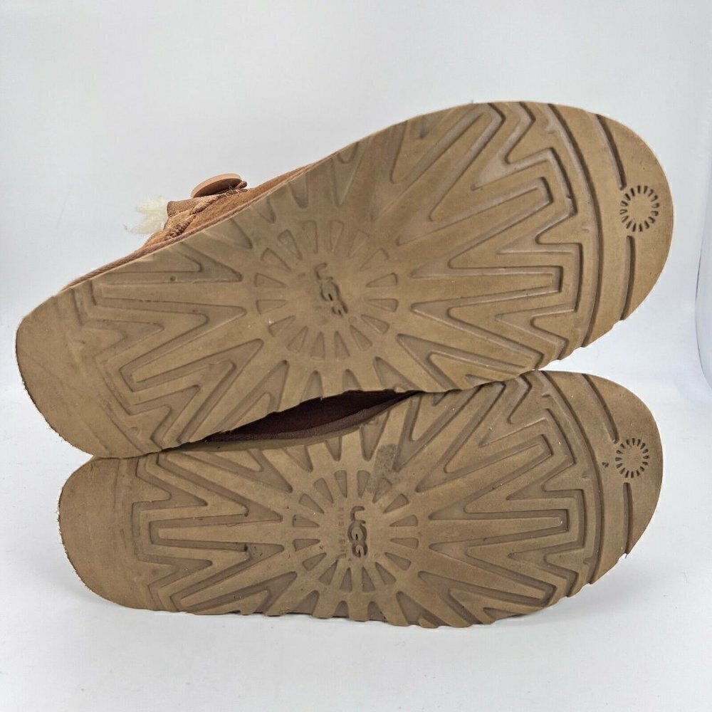 UGG Australia Bailey Button Women Size 7 Brown Mid Calf Winter Snow Boots 1873 - Picture 11 of 12